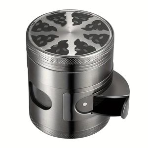 1pc, Zinc Metal Light Plate Smoke Grinder 60mm Four-layer Zinc Alloy Tobacco Grinder Smoke Grinder Smoking Accessories