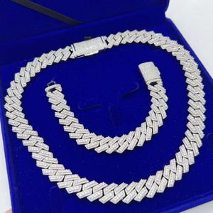 Novo produto Icepout Out Sterling Silver for Jewelry Making VVS Moissanite Miami Cuba Link Chain