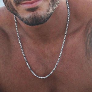 Round box chain 14K Gold Mens or Womens Unisex Chain Jewelry 18 To 28Inch