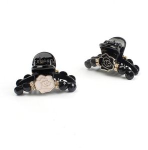 Hair Clips Barrettes Top Enamel Camellia Hairpin Luxury Rhinestone Flower Claw For Women Girls Headwear Party Accessories Z0593152925