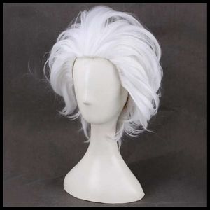 Парик Урсулы Русалочка, белые короткие волосы для взрослых, термостойкие синтетические парики для косплея