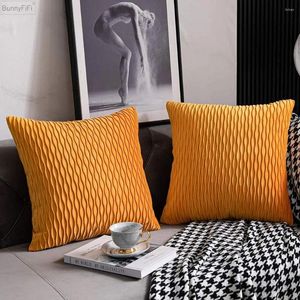 Pillow Velvet Striped 2Pcs/Set Cover Soft Luxury Throw Covers Elegant Nordic Decorative Case For Sofa Bed Couch