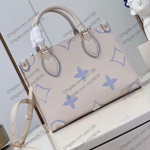 23FW Designers Mulheres bolsas de couro de couro OnThgo de alta qualidade queijo com bolsa de sal marinho shouder saco de compras transversal luxurys mensageiros bolsas de viagem 25cm