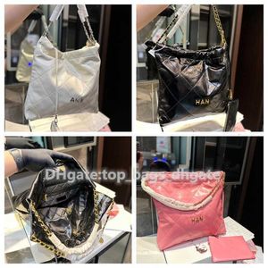 Markalı Tote Çanta Tasarımcı Kova Çantası Orijinal Deri Çantalar Çekme El çantası Altın veya Gümüş Mektup Zinciri Lüks Omuz Tasarımcıları Moda Seyahat Ofisi