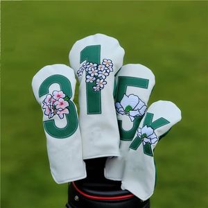 Cabeças de clube mestres lembrança clube de golfe #1 #3 #5 madeira headcovers motorista fairway madeiras capa couro do plutônio cabeça cobre 231212