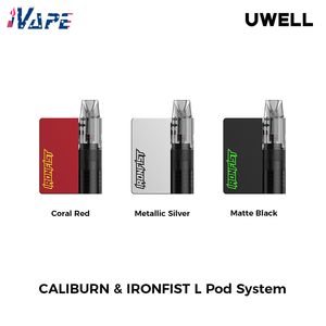 Uwell Caliburn Ironfist L Pod-Kit, 690 mAh, 16 W, maximale Leistung, 2,5 ml Pod-Kartusche, kompatibel mit Caliburn G/G2-Spulen, 2 A Schnellladung