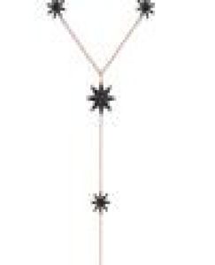 Anlände Sparking Star Charm Y Form Long Lariat Link Chain Halsband för sexiga kvinnor Guldfärg Fashion Wedding Jewelry Gifts 201216469102
