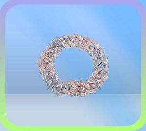 Bracciale di design Gioielli Hip Hop Uomo Bracciale ghiacciato Braccialetti con diamanti bling Braccialetti di lusso Bracciale con fascino d'amore Catena a maglia cubana A7060299