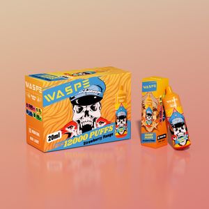 2024 Новые поступления Испания Waspe Оптовик Waspe puff vape 12000 затяжек паровой комплект 10K 12K Puff RGB свет работает по индивидуальному заказу ecig pod pen одноразовый вейп