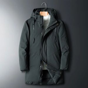 Men s jackor tjocka ner parka kappa överdimensionerad 6xl 7xl 8xl 2023 märke hålla varm vinter svart blå röd vadderad jacka 231212