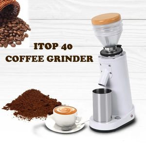 Mills ITOP itop40 Burr Electric Coffee Grinder with Blow Hopper Cylindrical Aluminum Alloy Fuselage 40MM Conical 40 231212