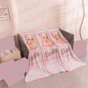 Bonito rosa cobertores casa cama tapete menina criança nap cobertor carta impressão macia flanela xale luxo quente viagem lance cobertor