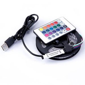 5V USB LED Strip Light 1M 2M 3M 4M 5M WHARD WHITE RGB 2835 TV Background Lighting Decoracion Fairy Lights 3 Key Control272V