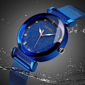 Zegarek zegarki kwarcowe Watche Women Fashion Fashion Stali Stal Stal Waterproof Waterproof Ladies Girls Watch 2022 SkmeiwristWatches Na ręce