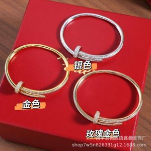 nail bracelet bangle Nail Full Diamond Bracelet Gold Material Version Full Sky Star Bracelet Plated with 18k Rose Gold