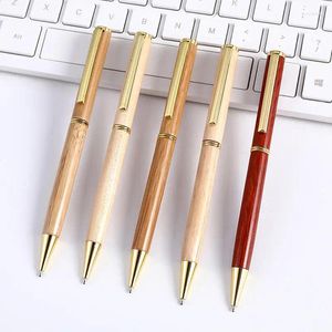 Promotion Gift Bamboo Pen High Quality Natural Eco Friendly Bulk Slim Wooden Ballpoint Pens With Metal Clip