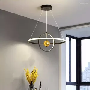 Lampy wiszące okrągłe żelazną kulę w salonie życiowy żyrandol sypialnia jadła domowy domek wystrój loft loft LED oświetlenie LED