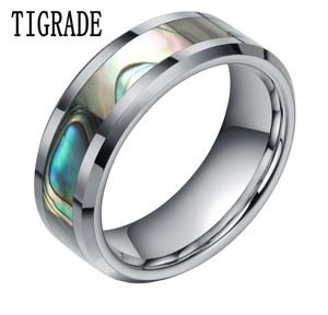 Tigrade 68mm Green Abalone Inlay Tungsten Carbide Ring for Man Polished Finish Mens Wedding Band Engagement Fashion Jewelry Y11244932712