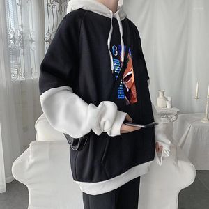 Bluzy męskie harajuku anime wybielacz Grimmjow Jaegerjaques drukowane kaptura mężczyźni kobiety patchworka swobodne luźne bluza ciepła pullover