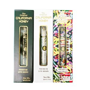 Ny Kalifornien honung engångsvape penna 1.0 ml tom e-cigaretter kit för tjock olja 400 mAh laddningsbart batteri med förpackningslåda