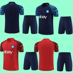 Maradona 23 24 Napoli Soccer Tracksuits 2023 2024 Zielinski Koulibaly Insigne Mertens Lozano Osimhen Short Sleeve Polo Vest Training