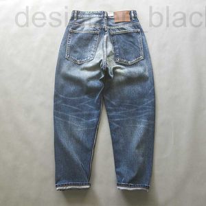 Men's Jeans designer jeans Red Ear Denim Loose Wide Edition Washed and Worn Out White Cross Cow Long Pants GSII