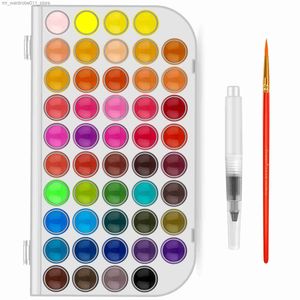 Aquarell-Pinselstifte, Aquarellfarben-Set, Rkqoa, 48 Farben, waschbares Aquarellfarben-Set mit einer Palette, einem Pinsel und nachfüllbaren Wasserpinselstiften Q231212