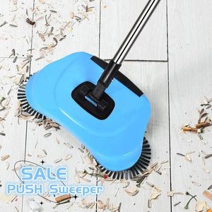 Vakuum Handsvepningsmaskin Hushåll utan el 360 grader roterande automatisk rengöring Push Sweeper Broom Dustpan 231211