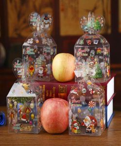 Confezione regalo personalizzata di Natale, trasparente, stampato, pupazzo di neve, alce, albero di Natale, dolcetti, dolci, caramelle, mele, scatole, bomboniere, presen1915547