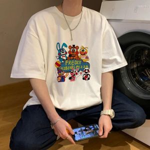 Męskie koszulki fnaf T-shirt kobiety mężczyźni zabawna gra moda anime tee kawaii kreskówki swobodne ubrania bawełniane unisex streetwear harajuku tops