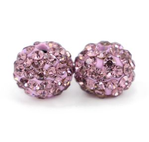 Perline di argilla con sfera da discoteca Perline di cristallo Shamballa Ploymer completamente forate 6 file di strass per la creazione di gioielli 100 pzbag5827703