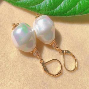 Dangle Brincos Moda Branco Irregular Pérola Lucency Beads Ouro Páscoa Gancho Ação de Graças Mulheres Halloween Casamento