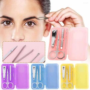 Nagelkonstsatser 5set Mini Clippers Manicure Beauty Enhancement Tools Portable Travel Stainless Steel Cutter Tool Fingernail Suit