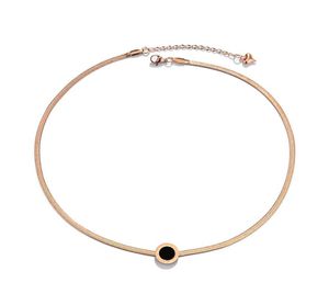 Naszyjniki w zawieszce Dzieciaki Rose Gold Torki biżuteria wygrawerowana za pomocą rzymskich cyfr łańcuchowych kółko kółka Dainty Multi264Q8608942