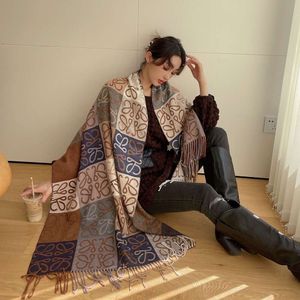 Scarves Imitation cashmere doublesided scarf for women in autumn and winter long warm dualpurpose Korean version versatile fashion summer air conditioning cloak s