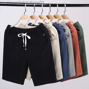 Shorts maschile 100% in cotone corto plus size pantaloni da uomo pantaloni estate beach beach blank shorts de hombre pantaloncini personalizzati uomini per uomo l231212