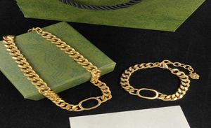 Новое дизайнерское ожерелье и браслет-колье для унисекс-браслетов с буквами Поставка золотой цепочки Высококачественная подвеска из нержавеющей стали Necklac3192575