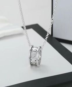 2022 Fashion Letter Three Dimensional Hollow Pendant Necklaces Retro Sterling Silver Pendants Necklace ZB005YX6746795
