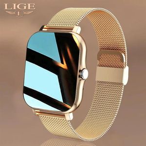 LIGE 2021 디지털 시계 여성 스포츠 남성 감시 전자 LED 숙녀 손목 안드로이드 iOS 피트니스 시계 여성 시계 22021257o.