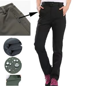 Pantaloni da esterno Donna Autunno Inverno Arrampicata Sci Trekking In pile Pesca Tattico Softshell Pantaloni militari Giubbotti Pantaloni da trekking 231211