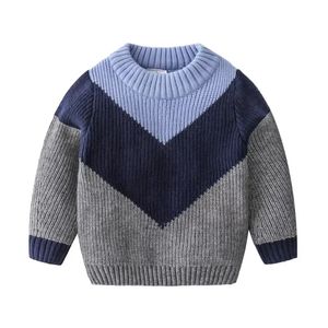 Pullover Winter 3 4 5 6 7 8 9 10 12 Years Children Tops Mix Mix Coll Clate Clatwork Pullover Sweater للأطفال الأولاد 231212