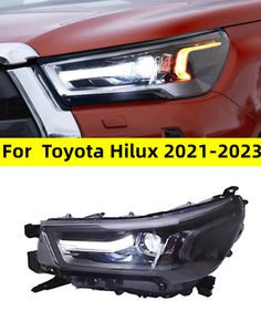 Bilstyling för Toyota Hilux-strålkastare 2021-2023 Revo LED-strålkastare LED Dagsljus med hög lågstråle signallampa