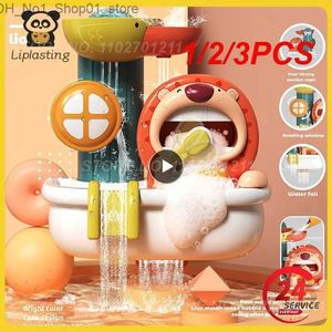 Bath Toys 1/2/3PCS Baby Bath Toy Shower Spray Play Water Bubble Game Cartoon Lion Swimming Pool Bathing Early Educational Toys For Q231212