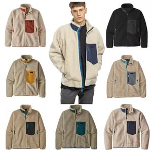 Jaquetas masculinas Designer Mens Jaqueta Grosso Veste Quente Clássico Retro Antumn Inverno Casal Modelos Cordeiro Cashmere Colete Casaco de Lã Jaqueta Outwear Casacos