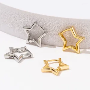 Kolczyki na stadninie Gold Kolor Plane Bold Star Hoops oporne na plamę kolczyków oporne na piercing Prezent dla kobiet