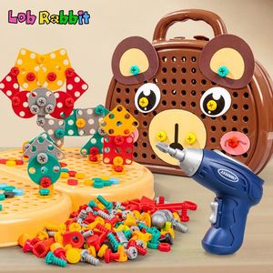 Strumenti Laboratorio Baby Finta Gioca a giocattoli Montessori Set Vite elettrica Simulazione Manutenzione Cassetta degli attrezzi Giochi educativi per bambini Cassetta degli attrezzi Regali giocattolo 231211