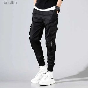 Pantaloni da uomo 2020 Fashion Hip Hop Hop Mens Cargo Pants Streetwear Massuali da uomo Joggers Trend Pantaloni casual Pantaloni Punk Pants Streetwear Blackl231212