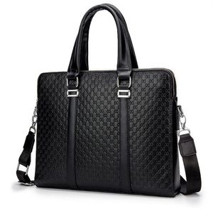 Mężczyźni skórzana torebka 14 torebek w stylu antyki czarne laptopy biznesowe Portfolio torby Messenger Bag