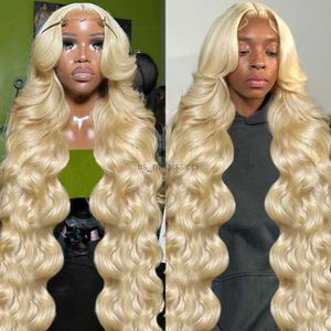 Synthetic Wigs 613 Honey Blonde Body Wave Lace Front Wig 13x6 HD Transparent Lace Frontal Wigs Brazilian 13x4 Colored Hair Wigs For WomenL240124