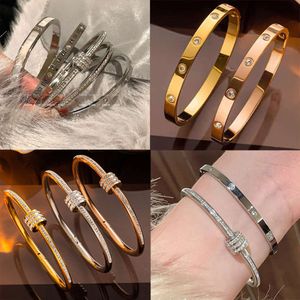 nail bracelet bangle Bracelet Same Style Titanium Steel Colorless Fashion Handicrafts Full Sky Star Grade Feel Live Loop Full Diamond Style